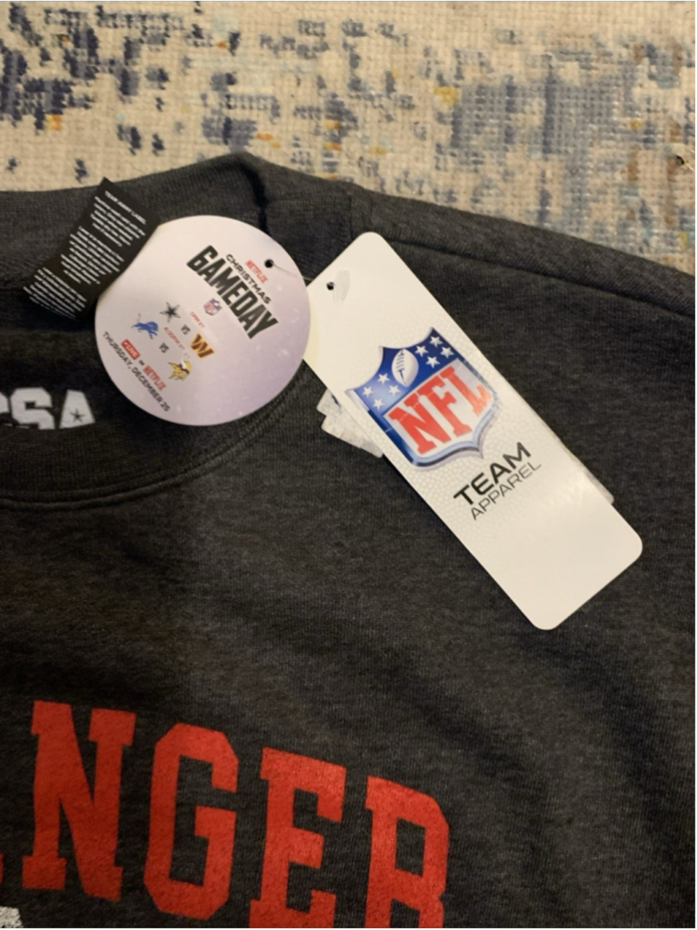 Stranger Things NFL Holiday Sweater #11 On Back - Size Medium- New With Tags - Picture 3 of 9